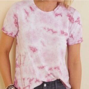 Sundry, Tie-Dye T-shirt, Pink & White, Size 2 (medium)
